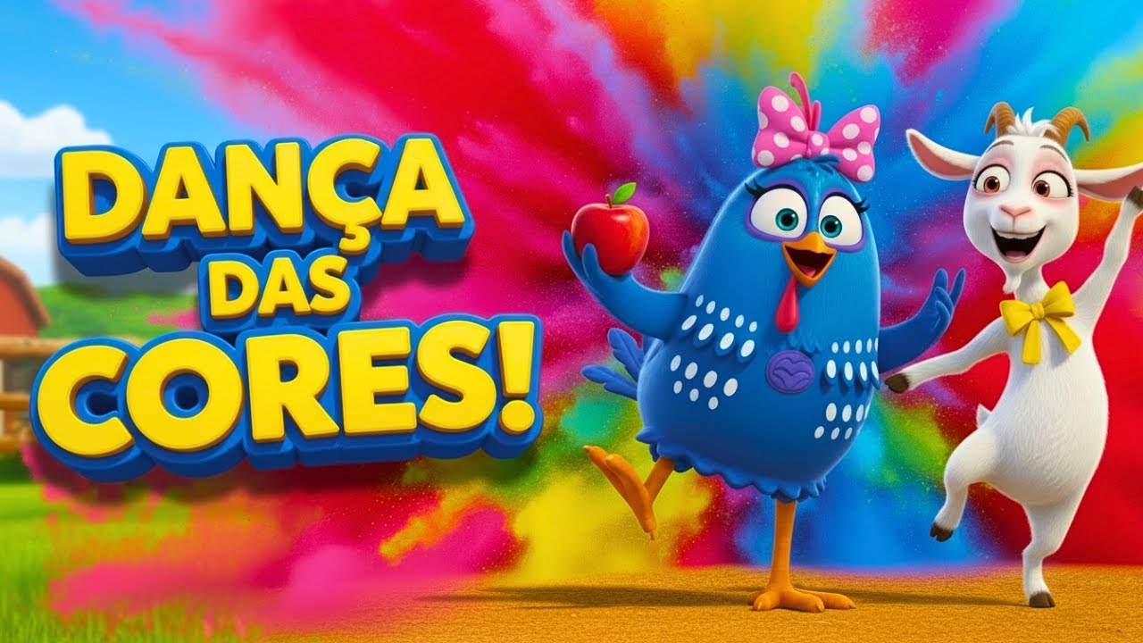 CORES! 🌈🐔🐐 A Dança das Cores da Fazendinha - Música Infantil