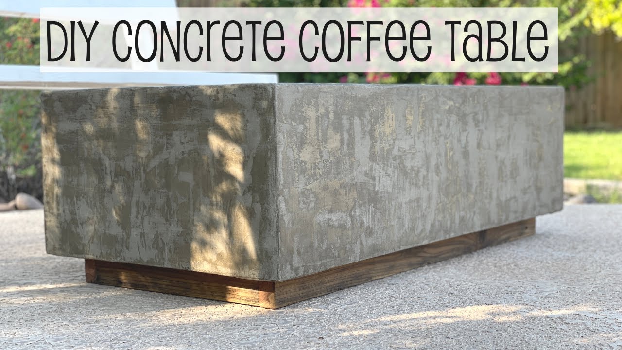 DIY Concrete Coffee Table | No Heavy Bags Required