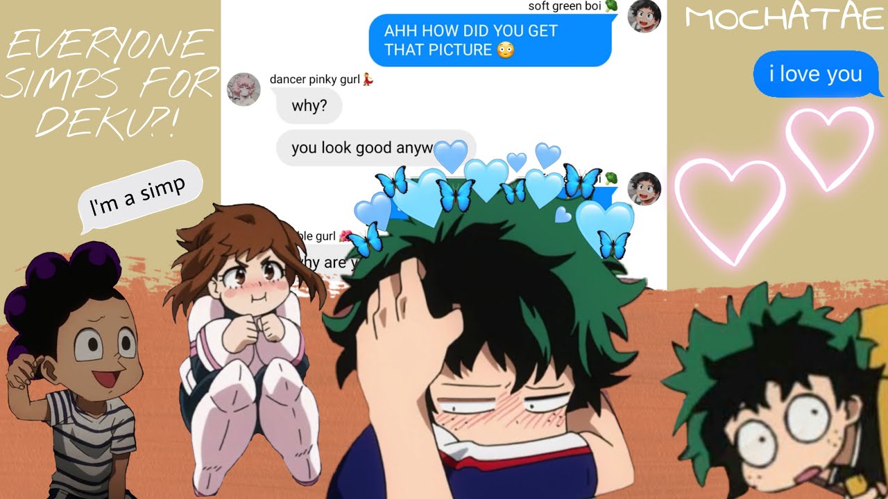 bnha/mha texts | everyone simps for deku?! (all class 1-A x deku ships woman)