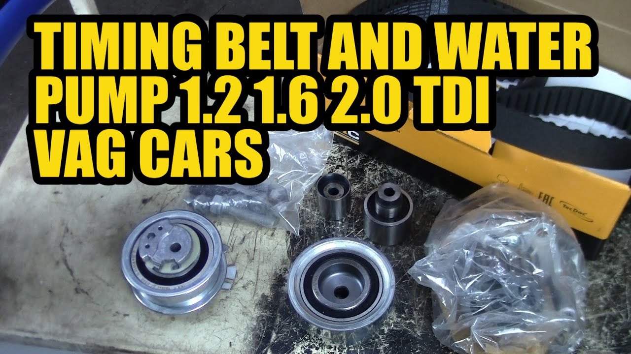 How to replace a timing belt and water pump  1.2 1.6 2.0 TDI VAG VW SKODA AUDI