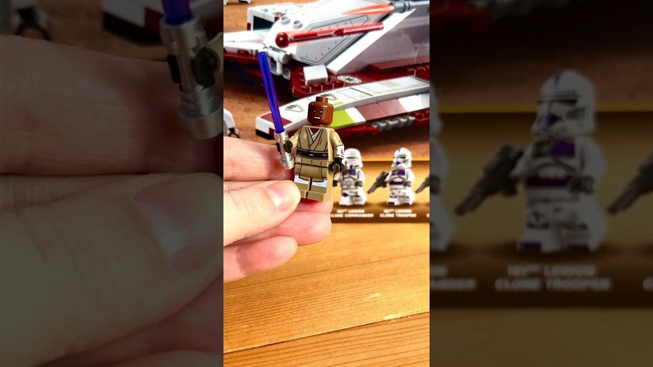 LEGO Star Wars Mace Windu Jedi minifig build #75342  #sw1205 #lego  #starwars