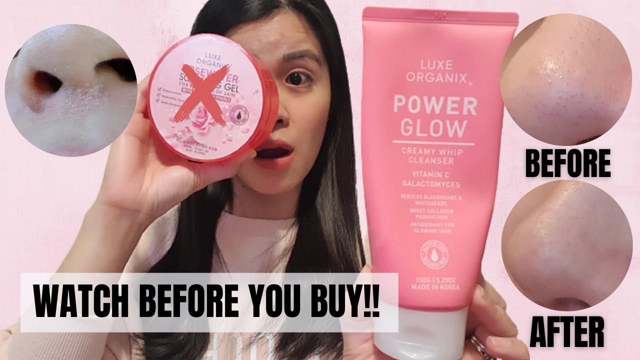 LUXE ORGANIX POWER GLOW CLEANSER & ROSEWATER SOOTHIG GEL REVIEW (WATCH BEFORE YOU BUY!!)Annee Fair♥