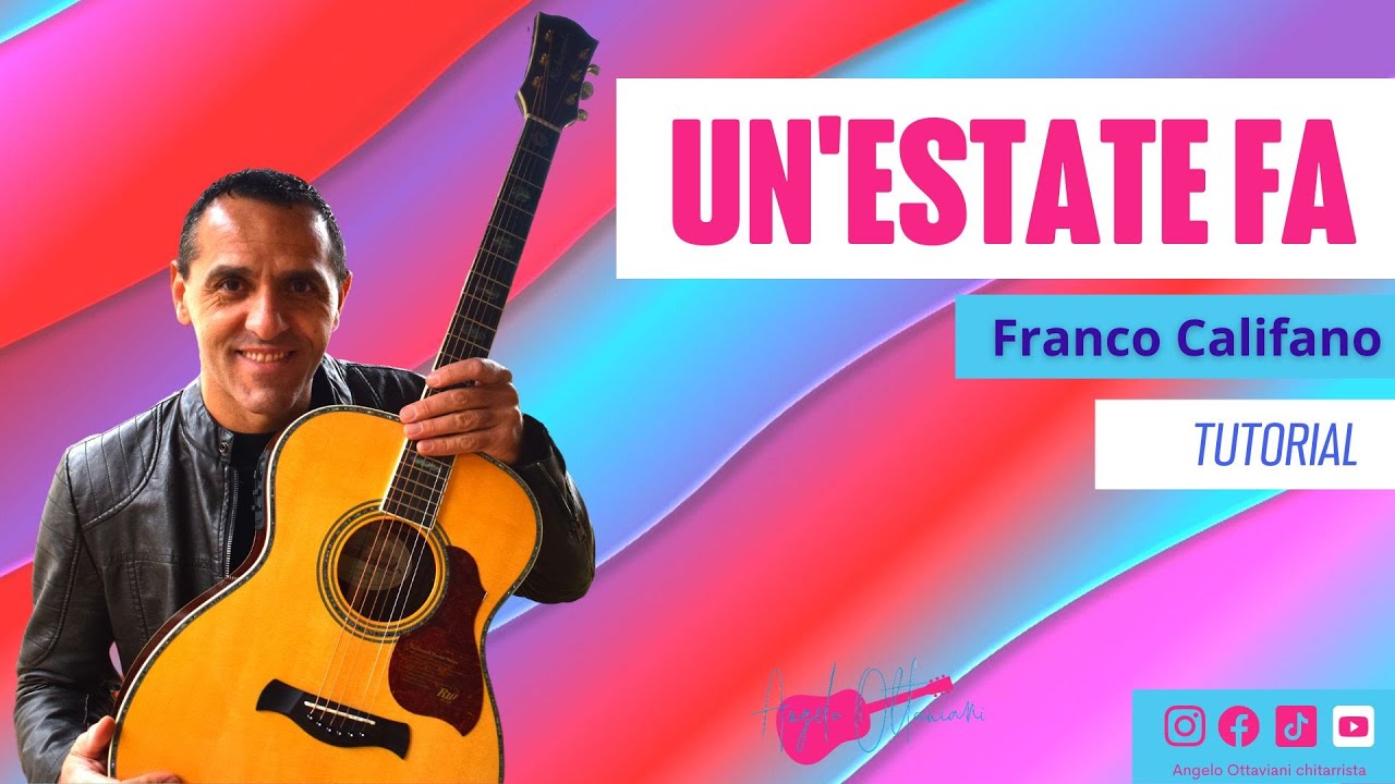 Un'Estate Fa - Une belle histoire - Franco Califano - Michel Fugain - Chitarra - Facile - Accordi