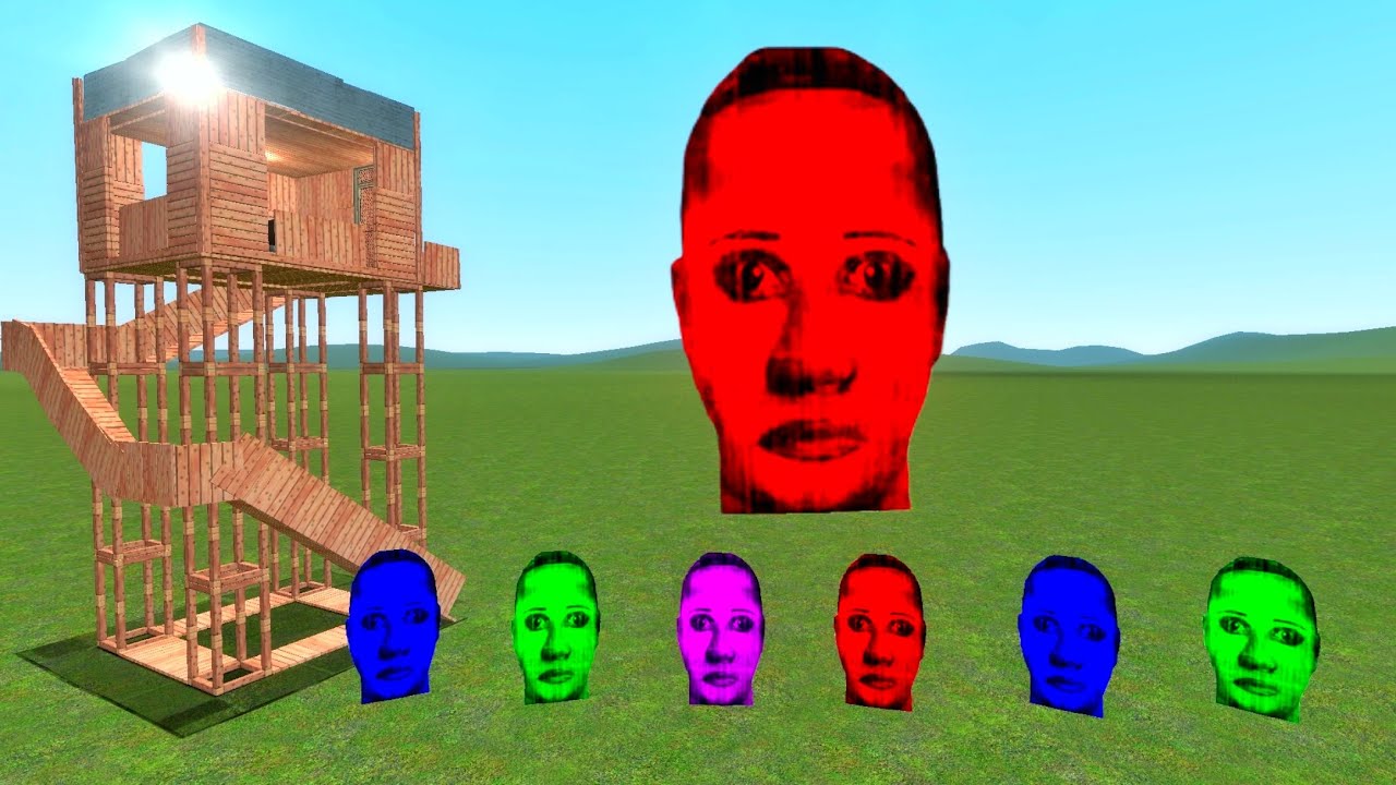 Colorful Salenes Vs Towers In Garry's Mod