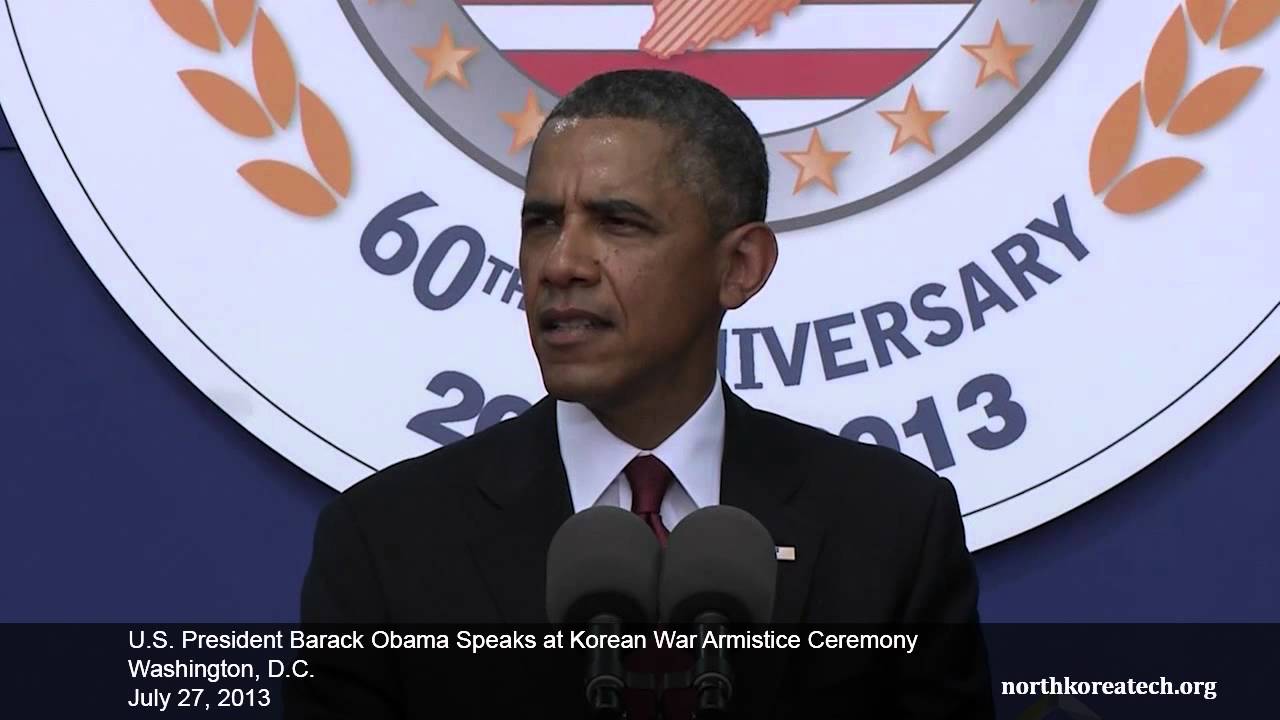 US President Obama speaks at Korean War Armistice anniversary event