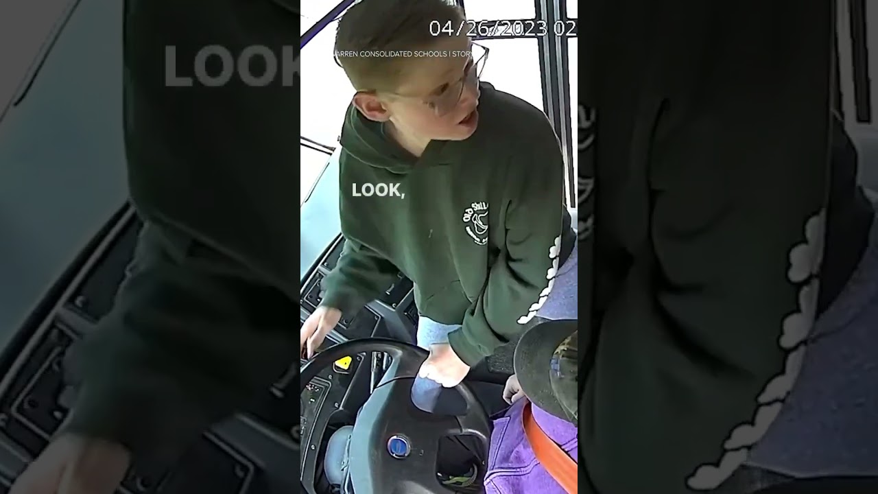 Quick thinking boy stops bus as driver suffers medical emergency