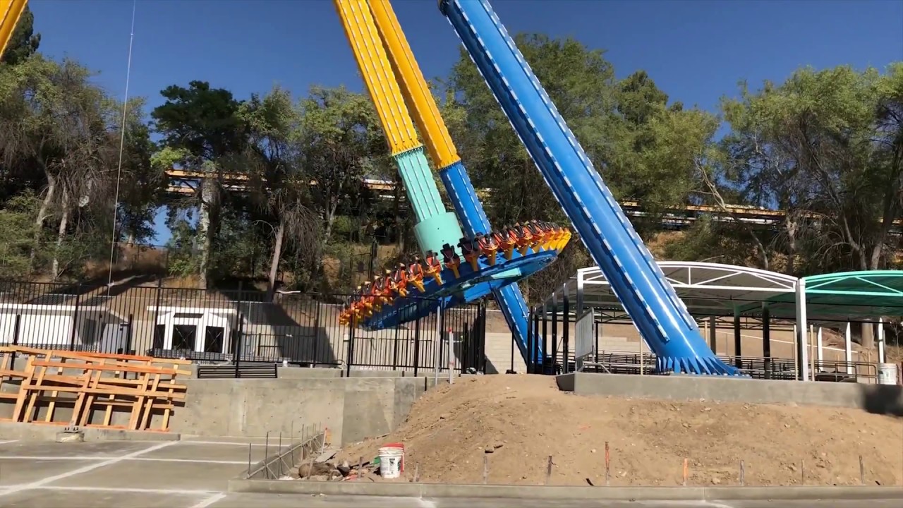 Crazanity 4K - Ride testing at Six Flags Magic Mountain