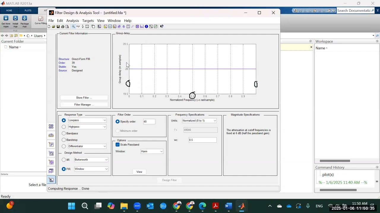 ENCS4310: FIR Filter Design by Windowing Method, PART III