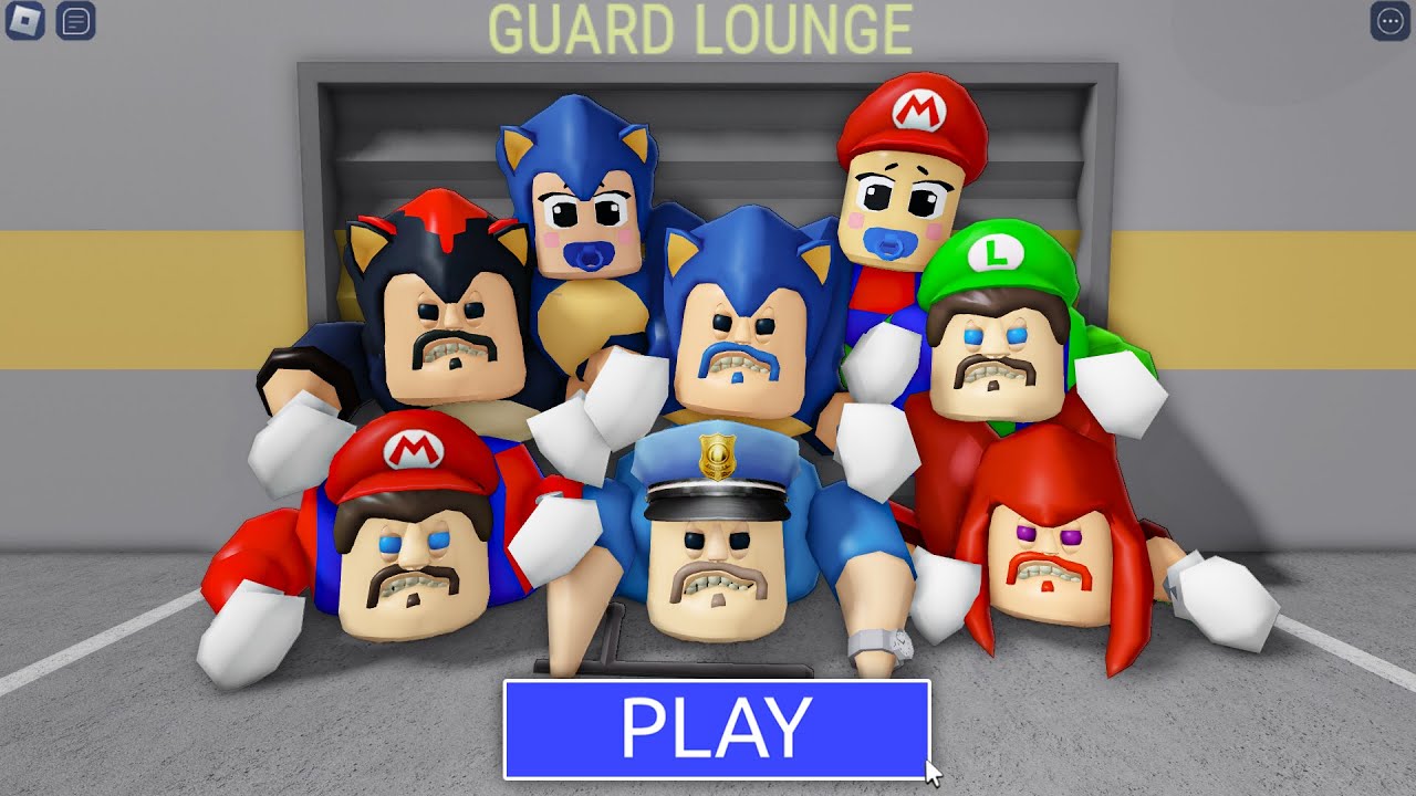 MARIO & SONIC BARRY'S FAMILY NEEDS HELP! FULL GAME #obby #Roblox