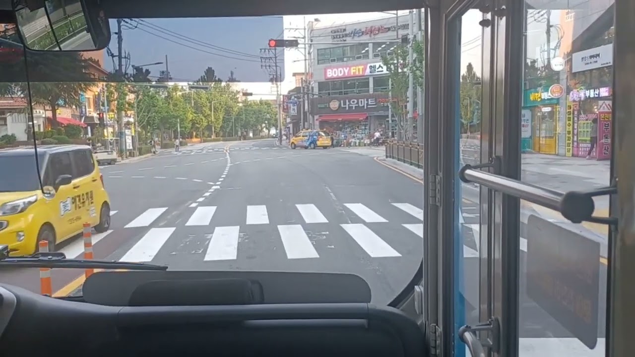 원예고등학교 🔜 미남교차로.미남역까지 주행영상( 대도운수 110번버스 )