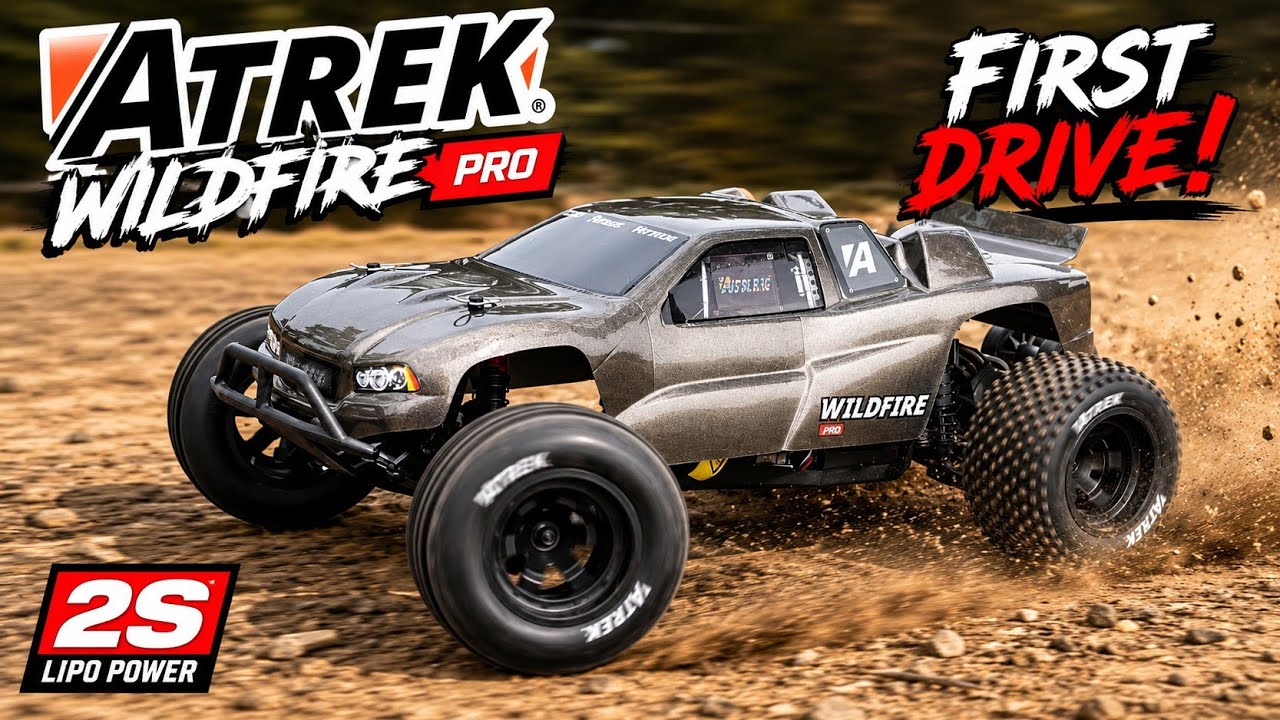 Atrek Wildefire Pro 2WD ST: первый запуск на 2S LiPo аккумуляторе.