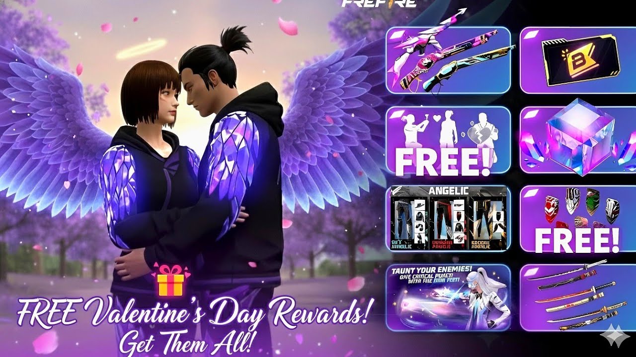 Angelic + Valentines Event Free Fire🥳🤩|Free Fire New Event | Ff New Event |Upcoming Events Free Fire