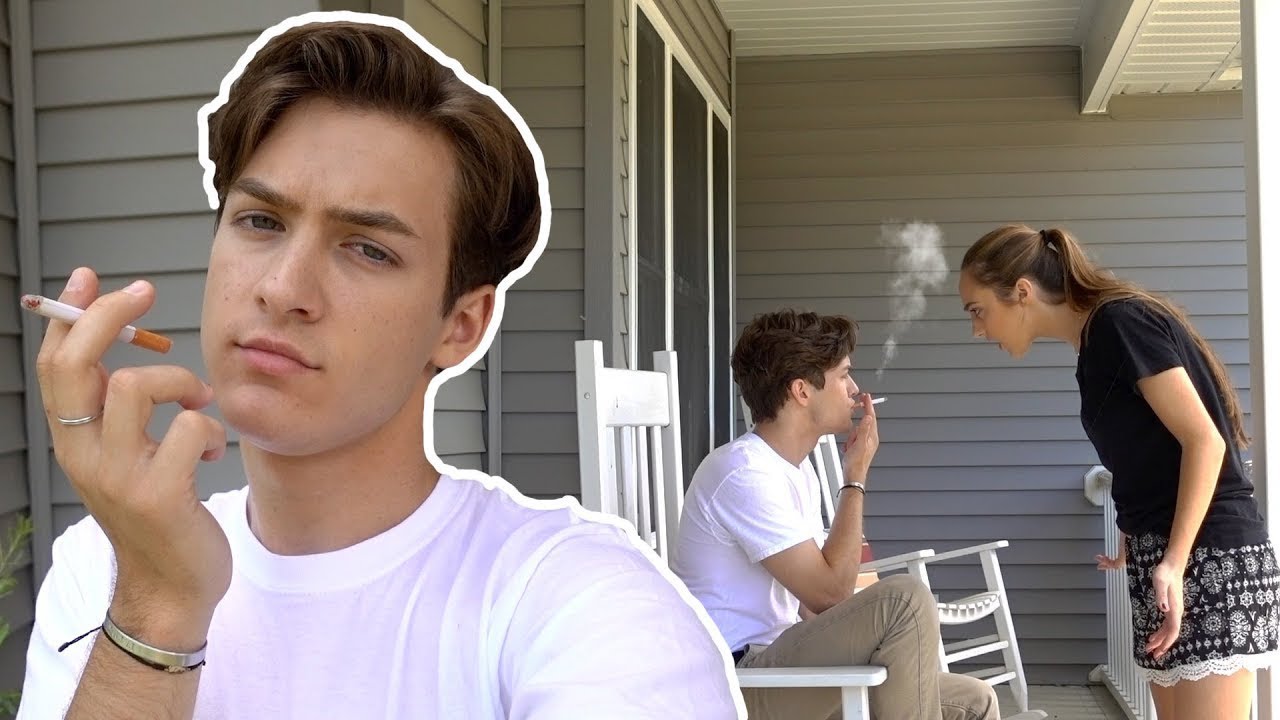 SMOKING CIGARETTE PRANK ON GIRLFRIEND!!