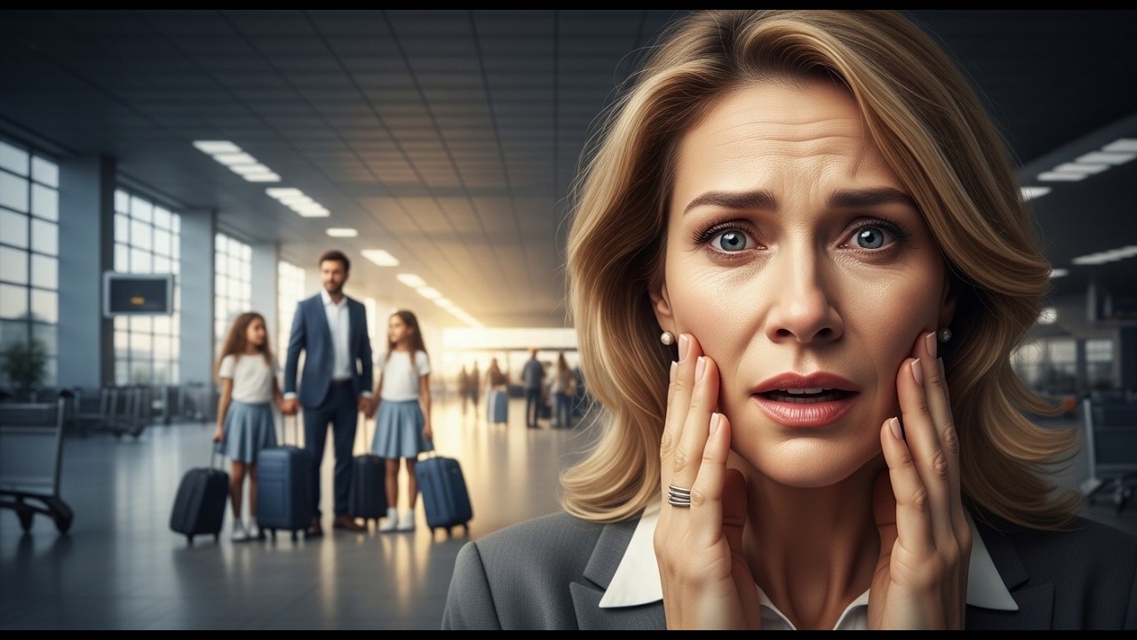 Billionaire woman freezes at the airport as she sees her ex-husband and twin daughters after 6 years