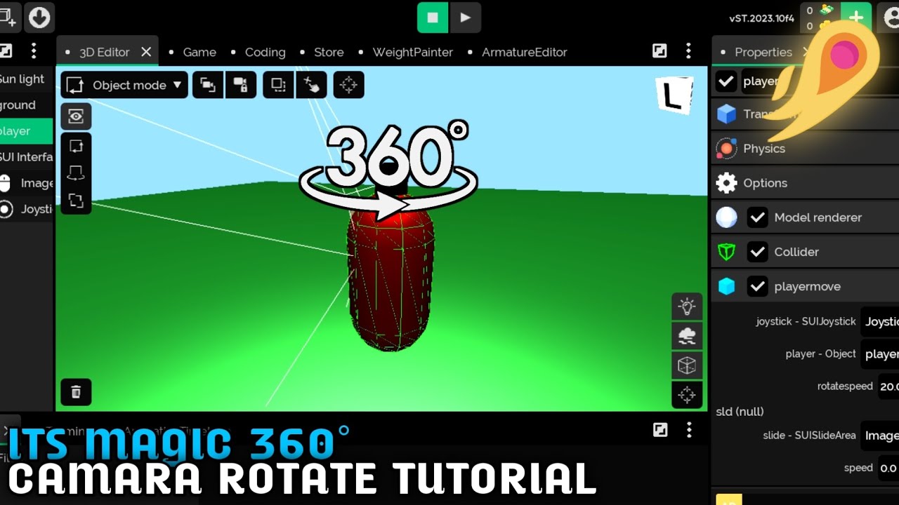 its magic screen rotation tutorial | its magic charator tutorial | movement tutorial in its magic