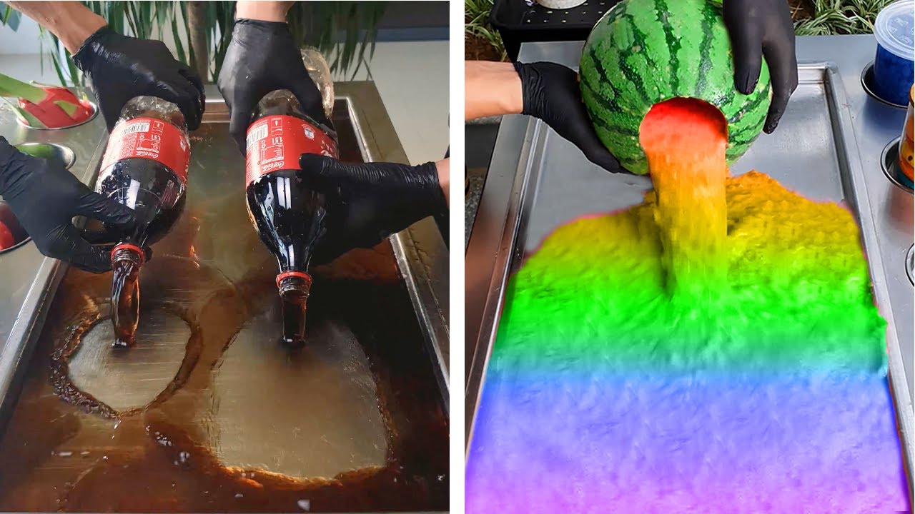 Satisfying ICE Cream #75 🍉 COCACOLA DRINK FREEZE