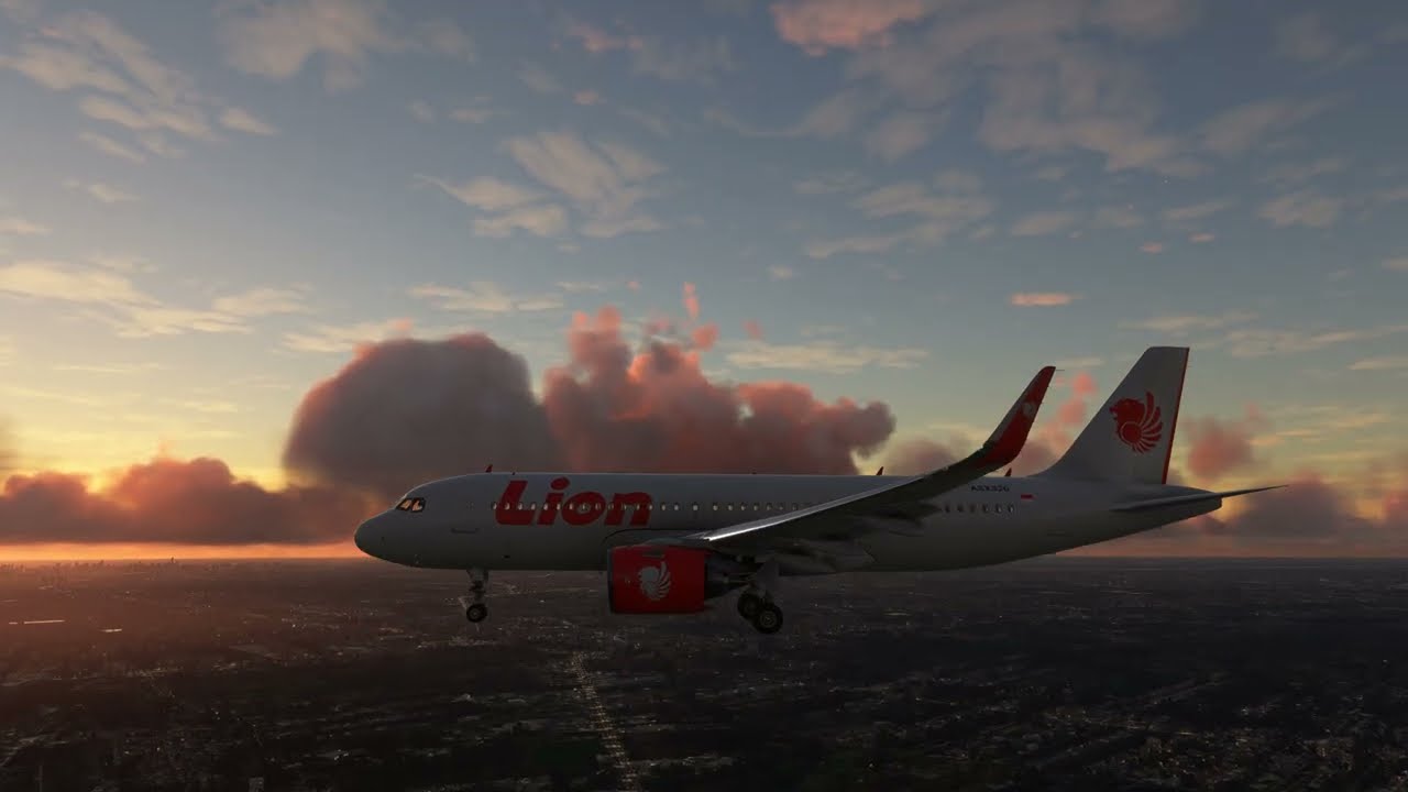 Lion Air A320 – Sunset Landing in Bangkok