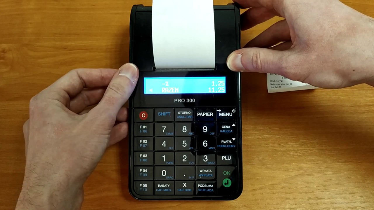 Kasa fiskalna Farex ONLINE PRO 300 - Wymiana papieru