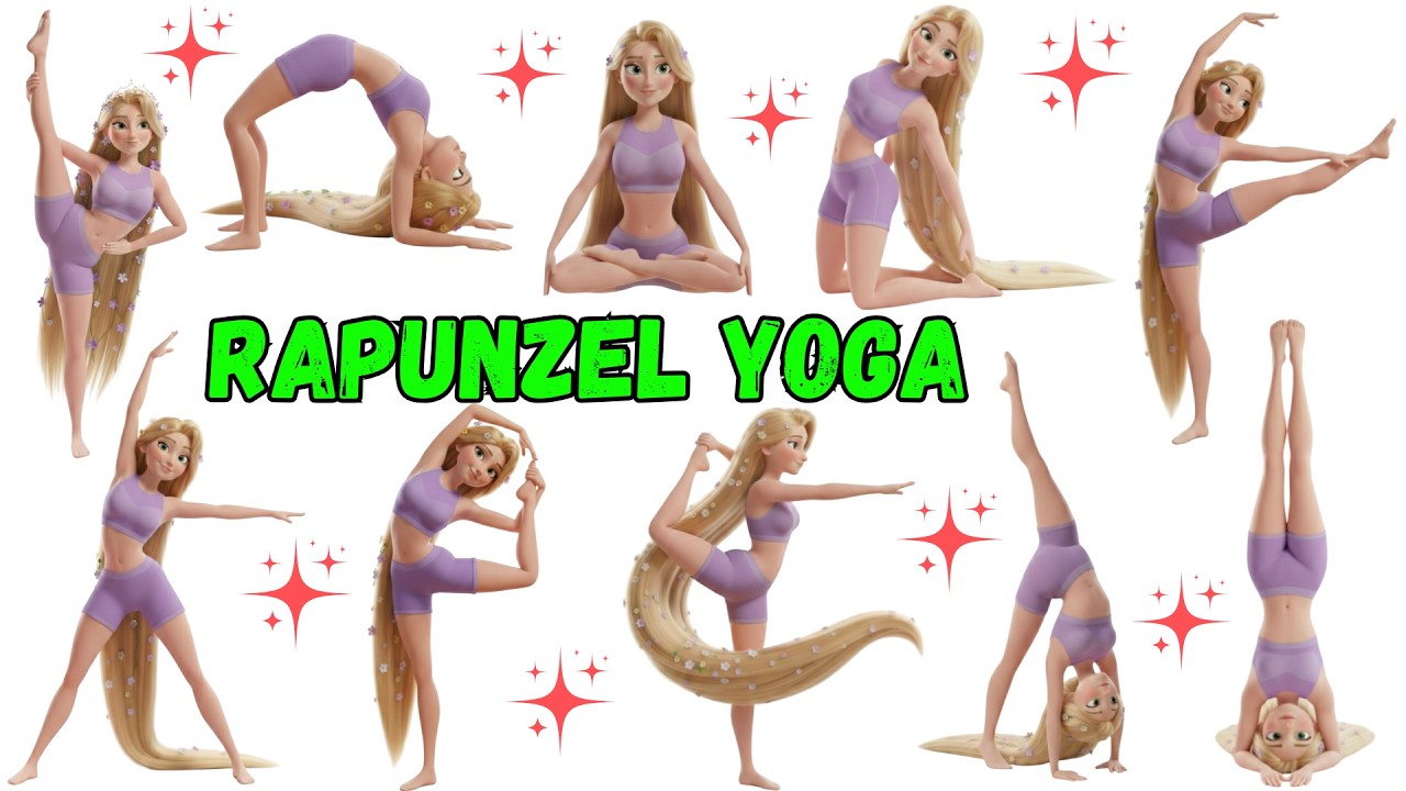 Yoga for Flexibility with Rapunzel | Yoga for Kids | Improve Posture | Kid Yoga