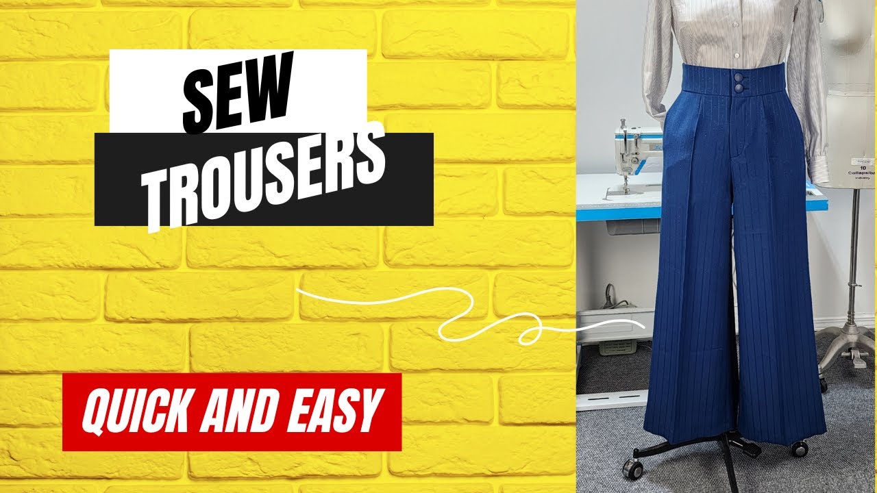 Make Your Own Wide Leg Trousers! 👗✨ Simple DIY Guide