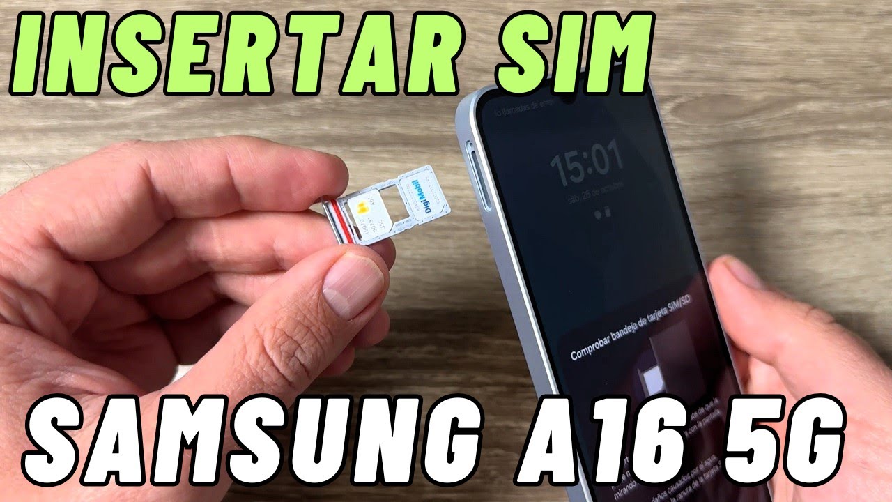Cómo insertar tarjeta SIM y memoria SD en Samsung Galaxy A16 5G