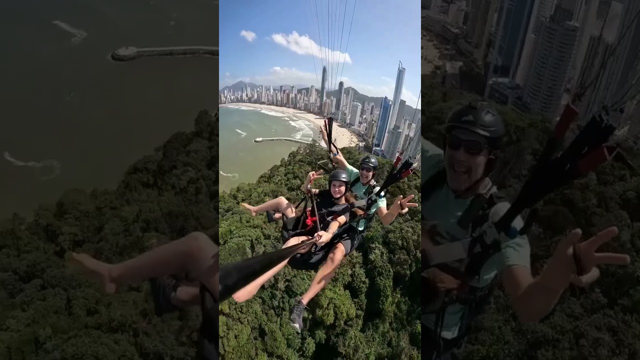 Voo de Parapente em Balne&aacute;rio Cambori&uacute; com a Parapente Adventure