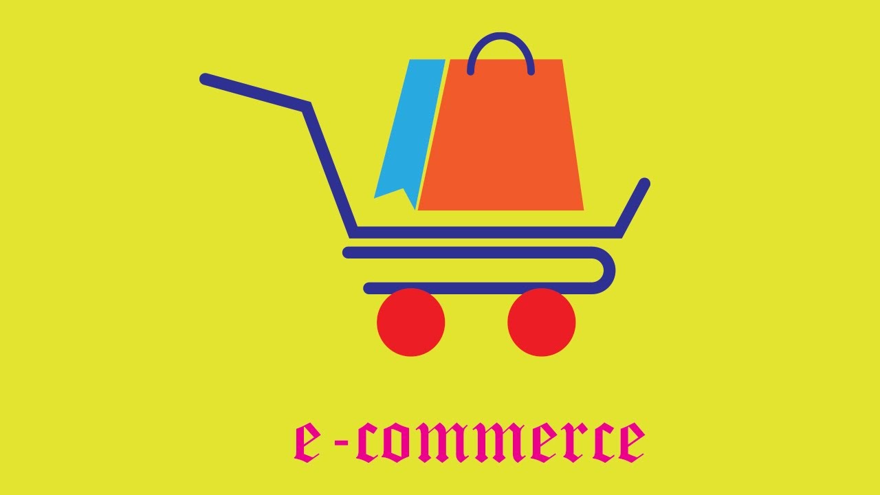 How to draw e commerce logo or shopping logo