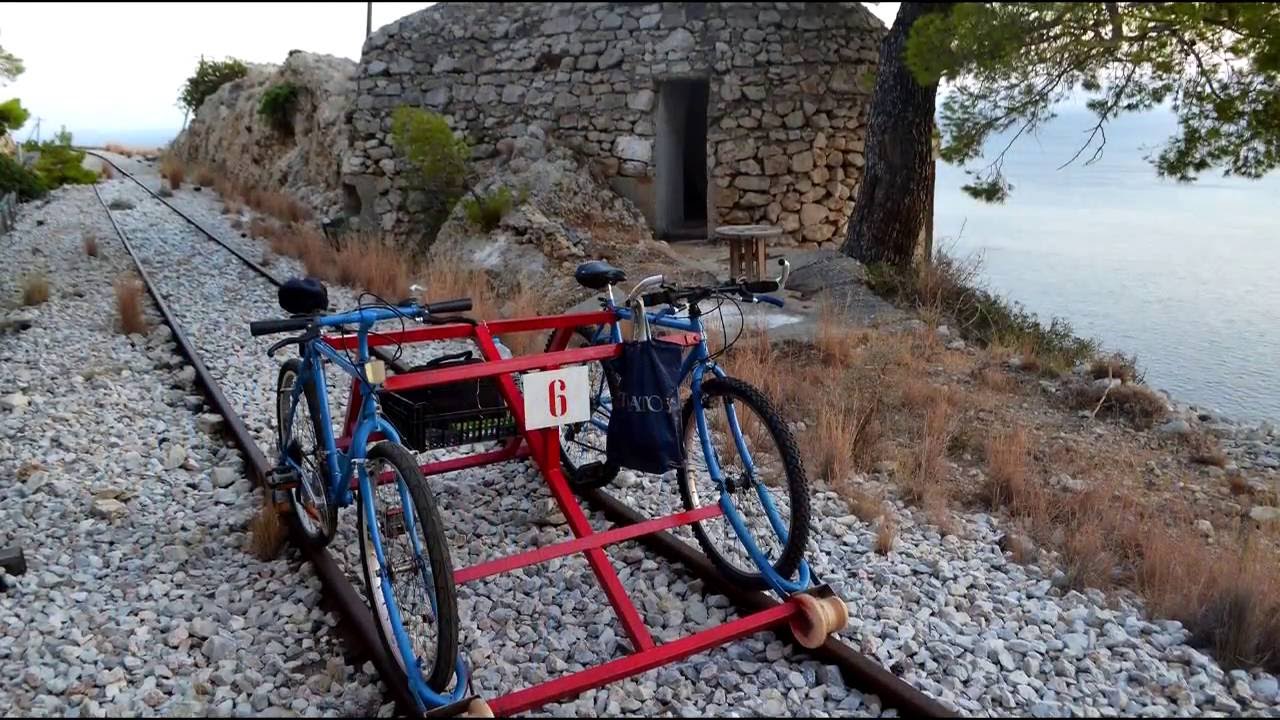 Railbiking in Greece | Two types of DIY railbikes