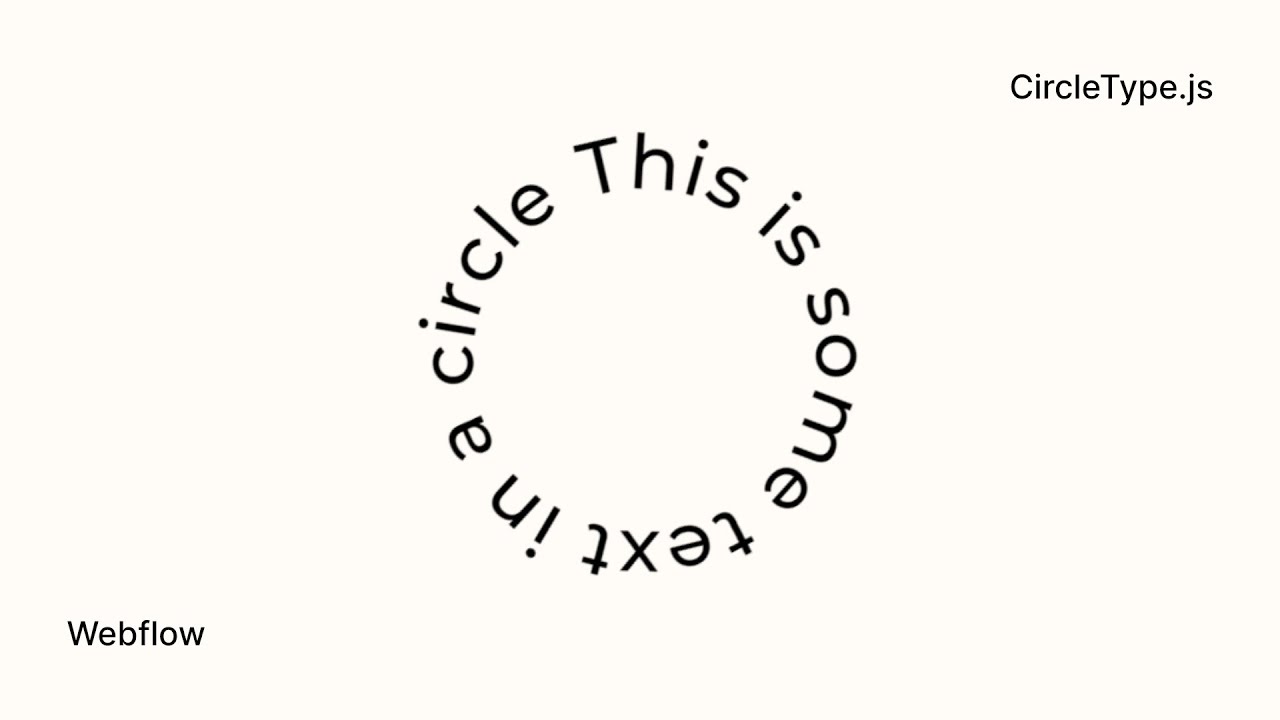 How to create Circular Text in Webflow - CircleType.js