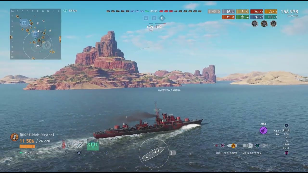 Daring rage baiting the reds, Wows Legends