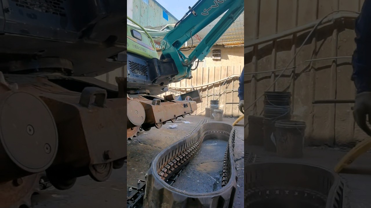 Manual replacement of excavator tracks