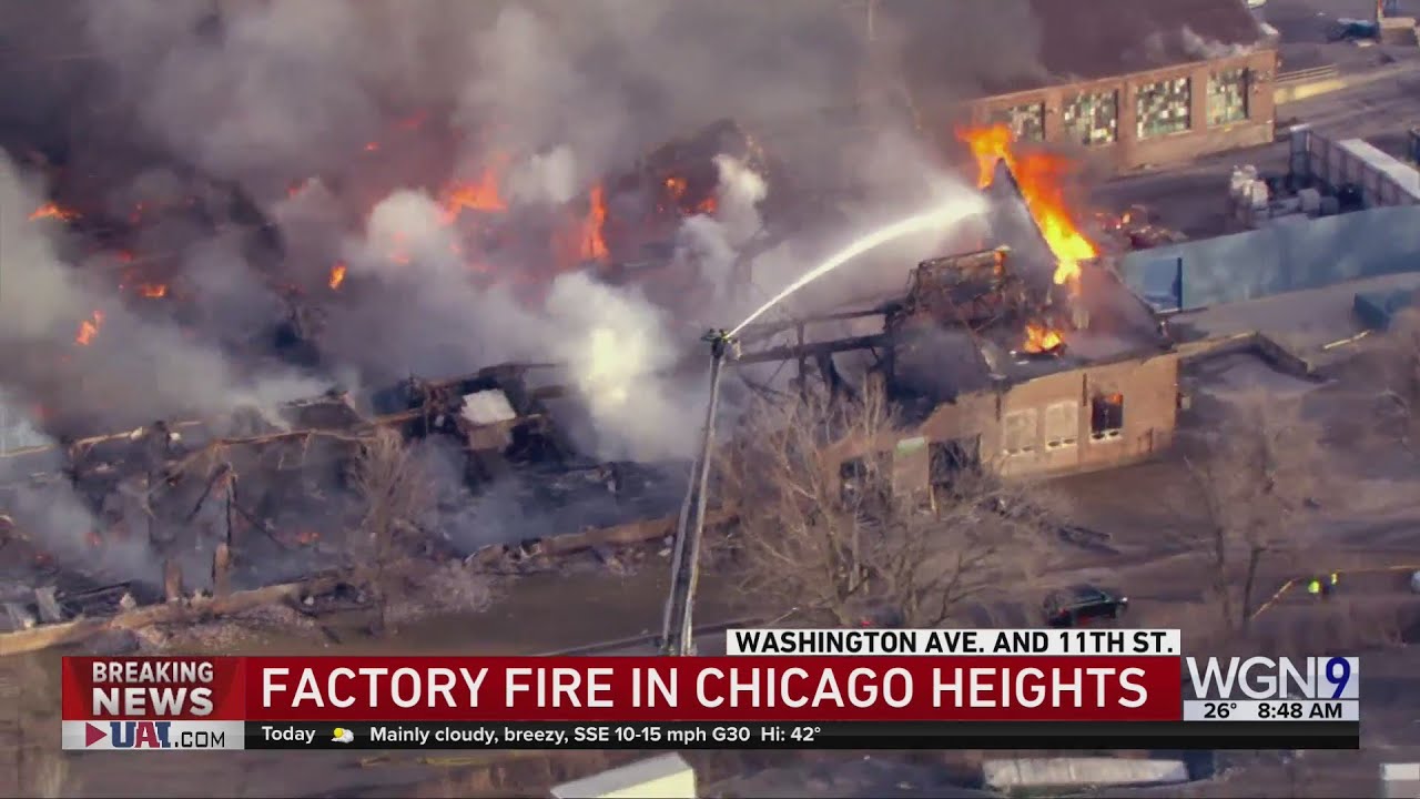 Massive fire at manufacturing facility in Chicago Heights