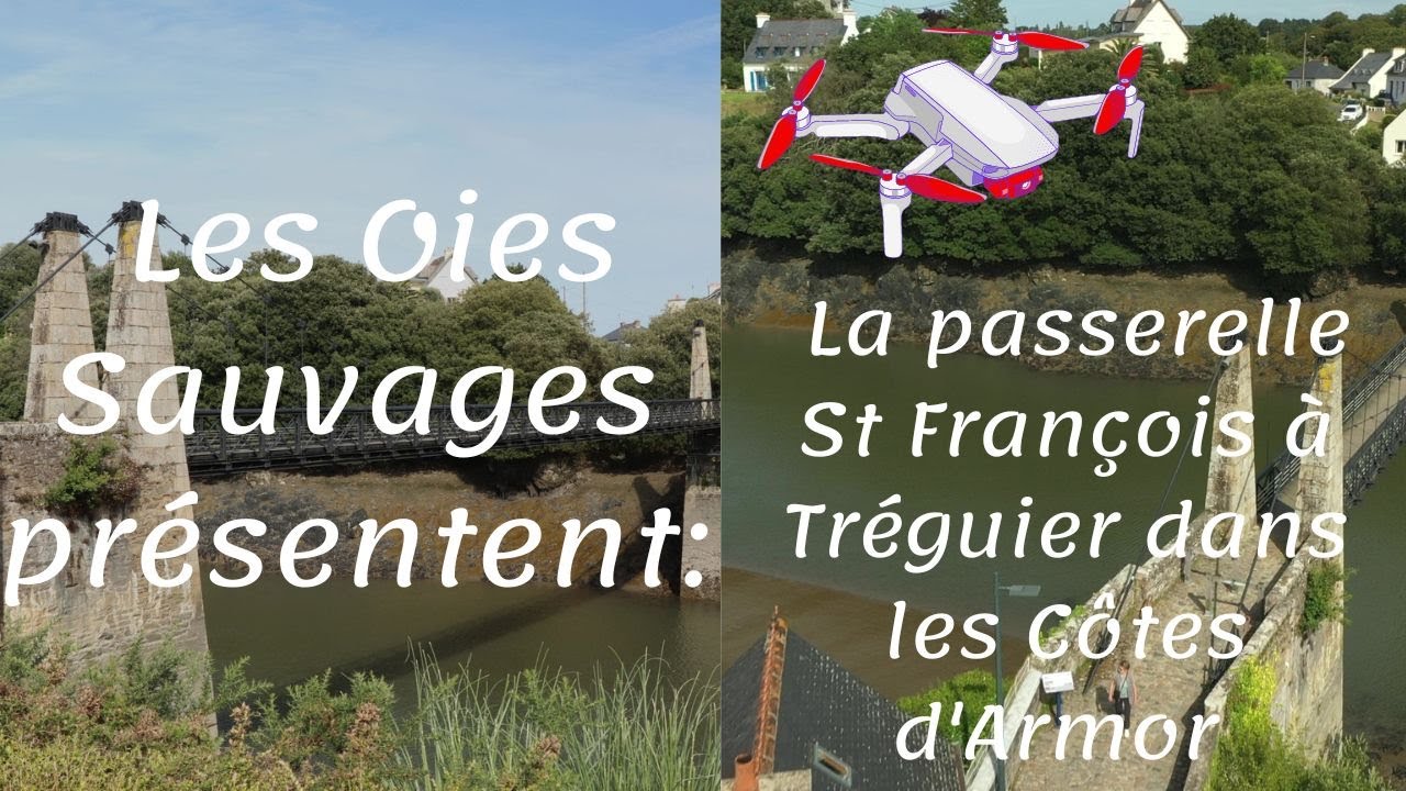 Tréguier dans les Côtes d'Armor, la passerelle St François
