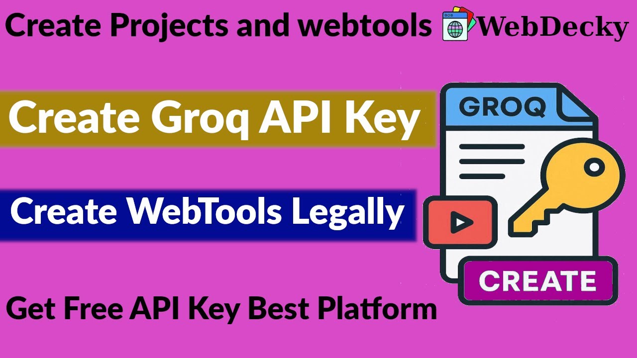 How to Get Groq API Key Legally | Build AI Web Tools & Projects