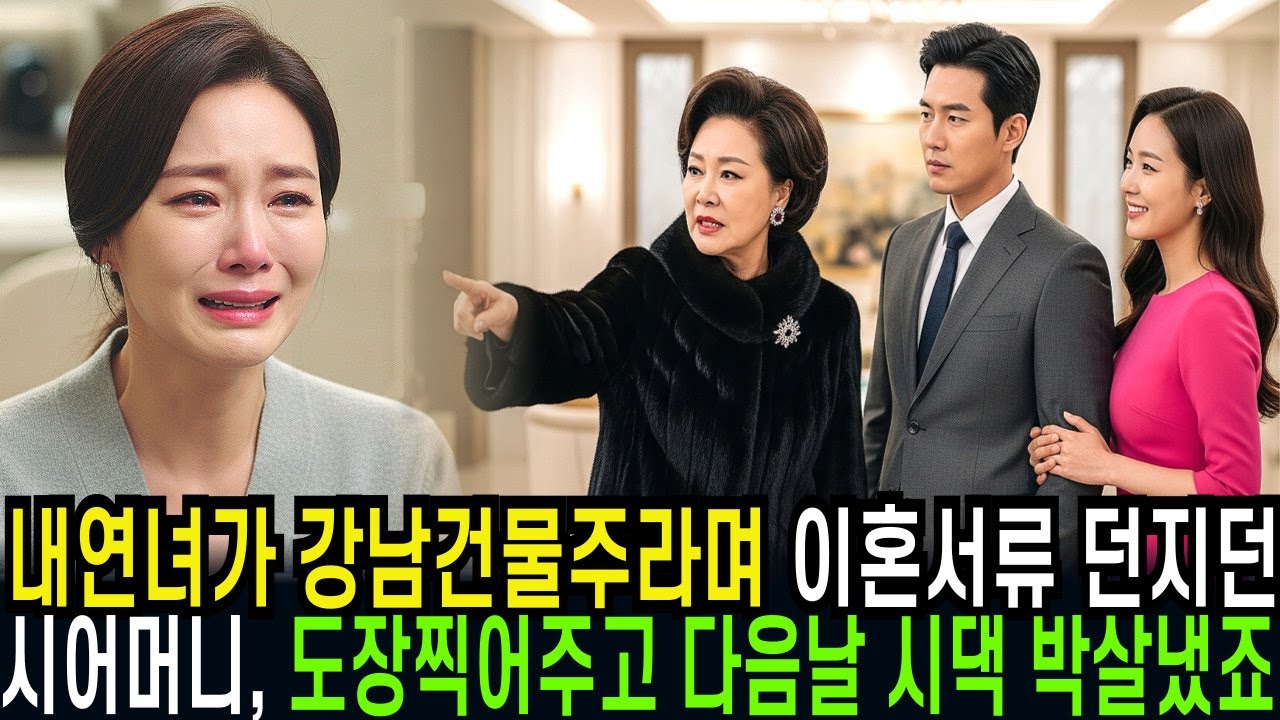 내연녀가 강남건물주라며 이혼서류 던지던 시어머니, 이혼도장 찍어주고 다음날 시댁 개박살냈습니다