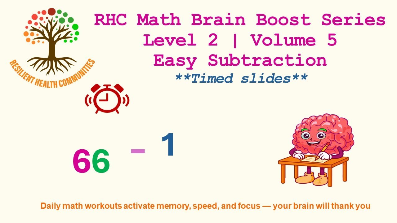 Brain Boost Math | Level 2 | Volume 5 | Easy Subtraction