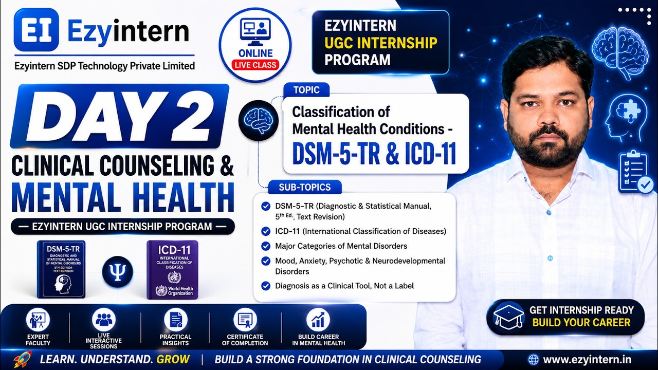 Day 2: Classification of Mental Health Conditions | EzyIntern UGC Internship Program