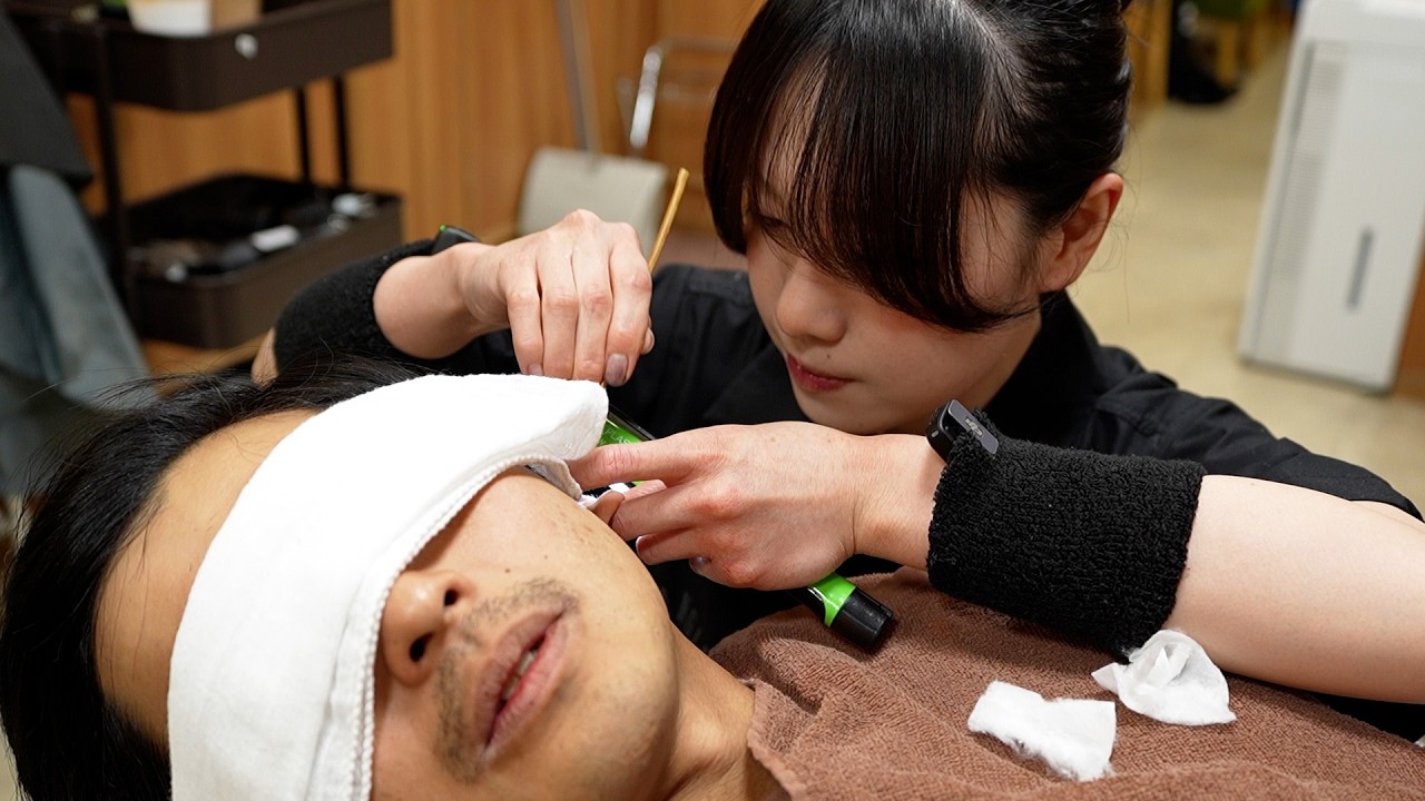 ASMR Relaxing Treatments by Young Barbers at Shinjuku's Barber Shop 