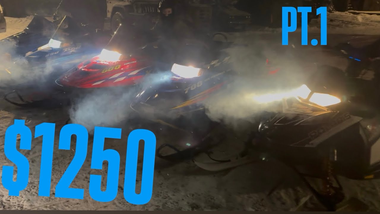 WE BOUGHT $1250 SNOWMOBILES!!!… What could go wrong?? | Cheap Sled Challenge (Part 1)