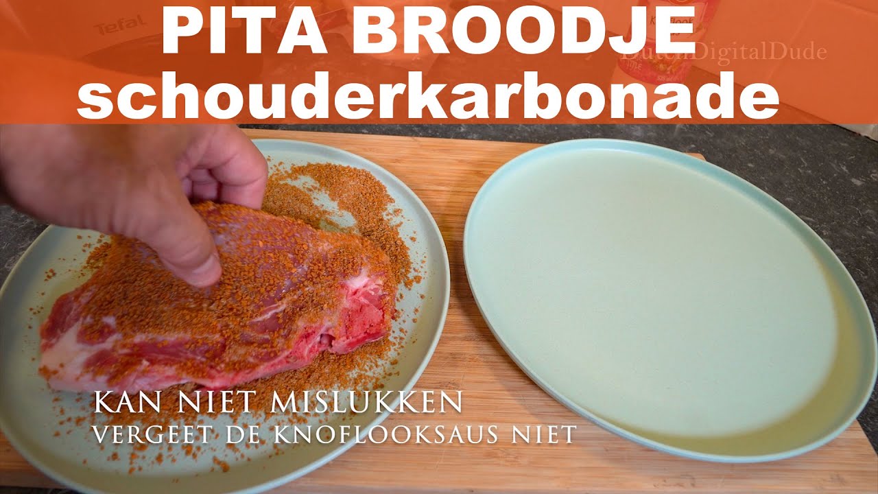 Pita broodje Schouderkarbonade #eten #foryou #pita