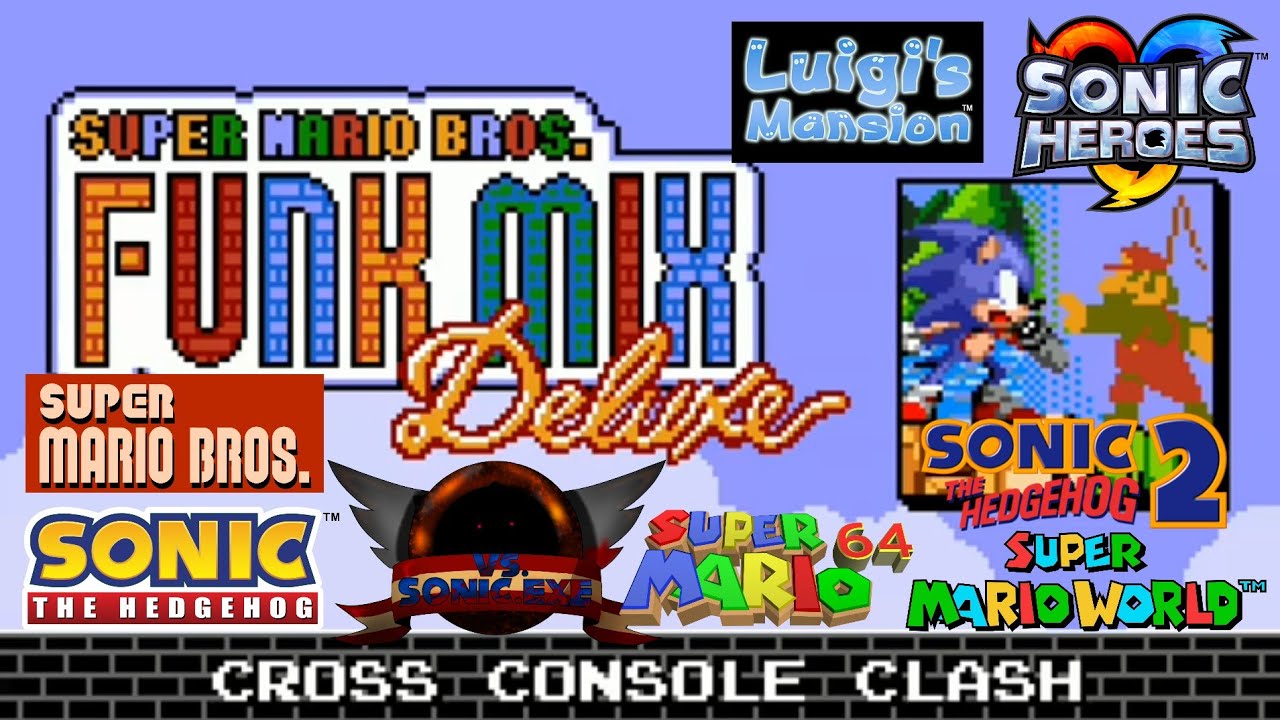 (FNF MASHUP) Cross Console Clash, but is a mashup with its original references