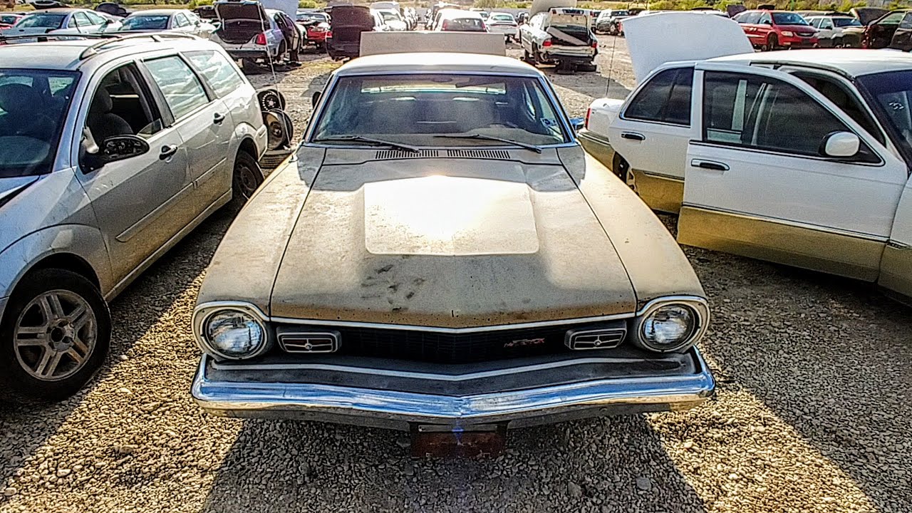 1973 Ford Maverick With Cragar Lookalike Appliance Steel Spoke Mag Wheels Junkyard Find