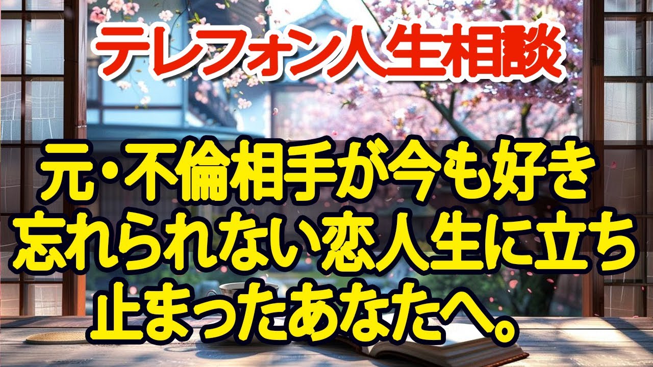 【テレフォン人生相談】元・不倫相手が今も好き 忘れられない恋人生に立ち止まったあなたへ。
