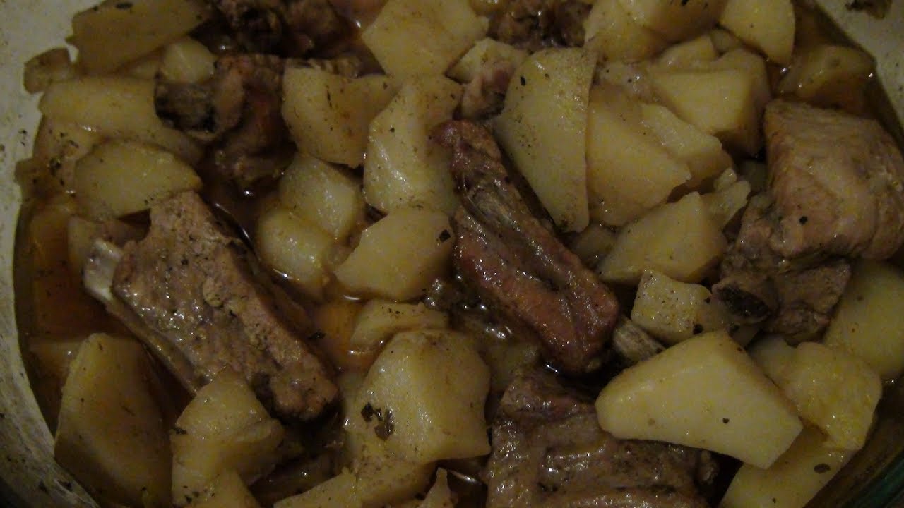 ЖАРКОЕ - свиные рёбрышки, тушеные с картофелем