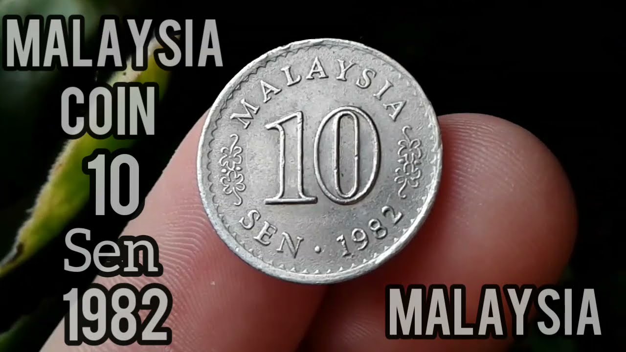 malaysia coin 10 sen year 1982 beautiful malaysia coin old duit syiling lama mata wang malaysia coin