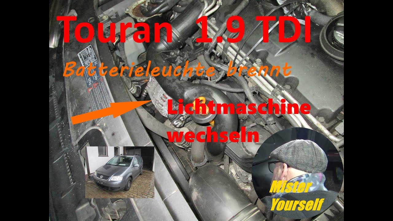 VW Touran 1T1 1.9 TDI Lichtmaschine wechseln