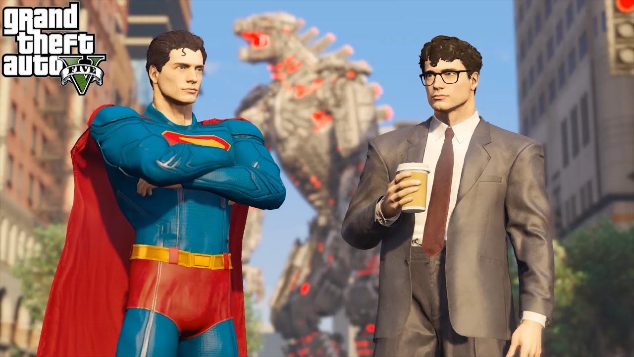 SUPERMAN 2025 VS MECHAGODZILLA IN GTA 5 - DCU