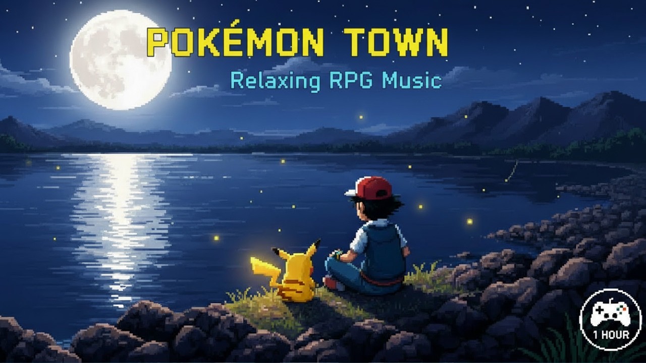 Pokémon Town Vibes 🎮 Relaxing RPG Music for Study, Gaming & Nostalgia (1 Hour)