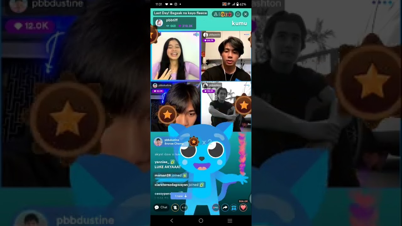 PBB DUSTINE MAYORES , PAOLO ALCANTARA & TIFFANY RONATO KUMU LIVE CAMPAIGN UPDATE