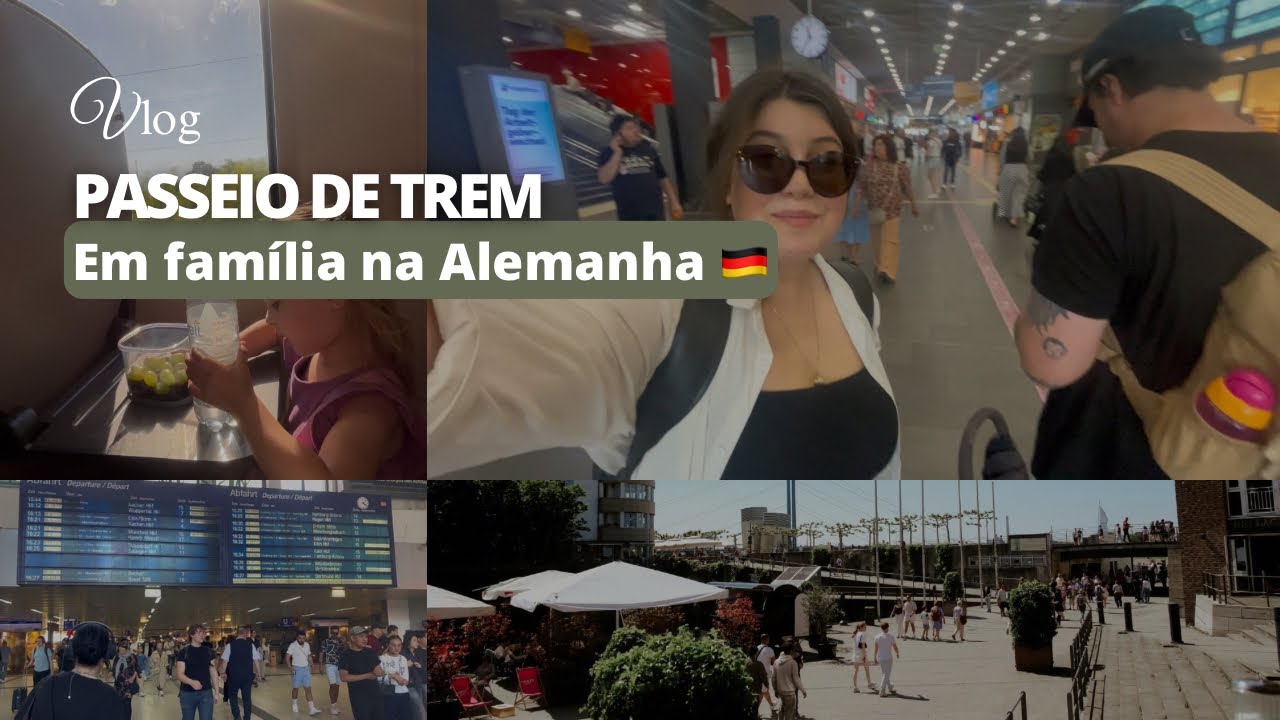 Passeio de trem de Essen até Düsseldorf, na Alemanha 🇩🇪 | Vlog de viagem em família 🚆✨